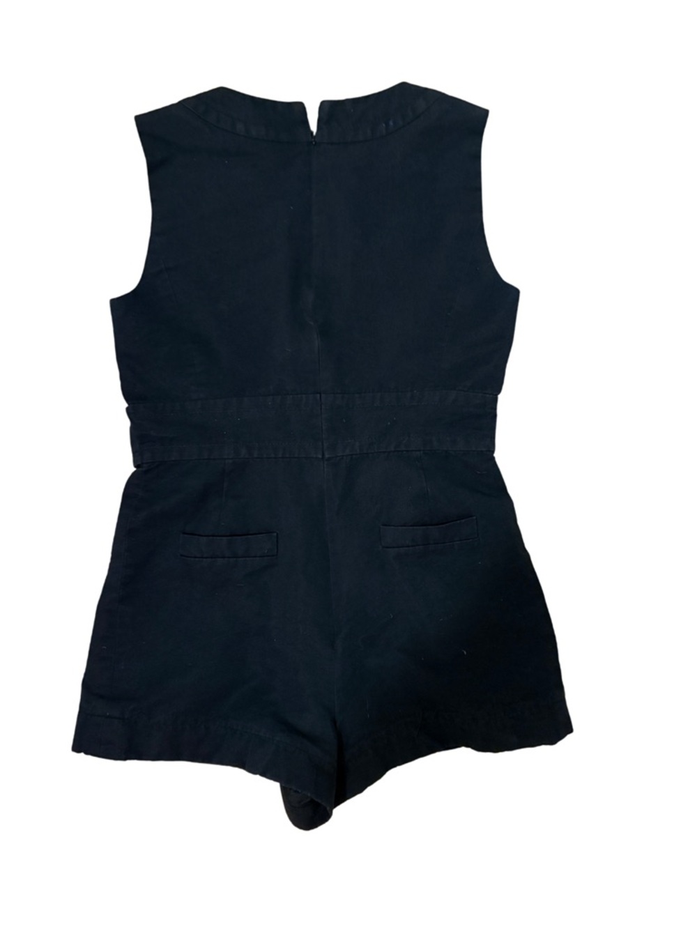 Chloe Black Romper w/ Button Belt - Picture 9 of 11